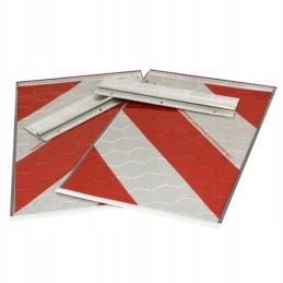 Warning flags, set of 2, with aluminum handle