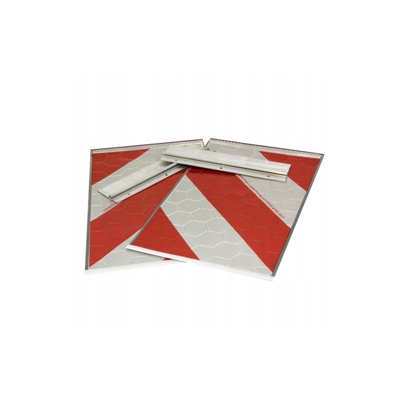Warning flags, set of 2, with aluminum handle