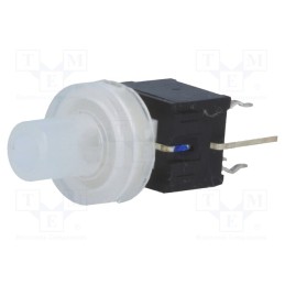 1 pcs x HIGHLY ELECTRIC - PB61304AL-4 - Switch: keypad, Pos: 2, DPDT, 0.1A/30VDC, colourless, LED, blue, THT