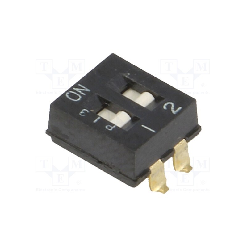 1 pcs x OMRON OCB - A6SN-2101 - Switch: DIP-SWITCH, Poles number: 2, ON-OFF, 0.025A/24VDC, Pos: 2