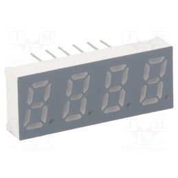 1 pcs x LUCKYLIGHT - KW4-311AGA - Display: LED, 7-segment, 8mm, 0.31', No.char: 4, yellow-green, anode