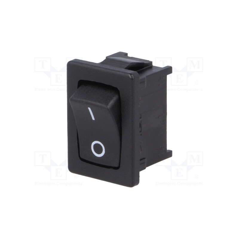 1 pcs x Marquardt - 1801.6115 - ROCKER, SPST, Pos: 2, ON-OFF, 10A/250VAC, black, IP40, none, 100mΩ