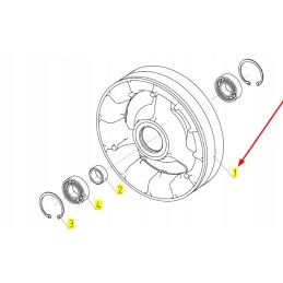 100035332 aluminum tensioner pulley