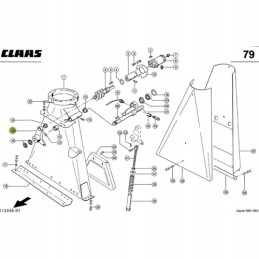 Claas rotation screw roller connector 0000762262
