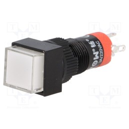 1 pcs x ONPOW - LAS3F-11/230/W - Switch: push-button, Pos: 2, SPDT, 0.5A/250VAC, 1A/24VDC, ON-(ON)