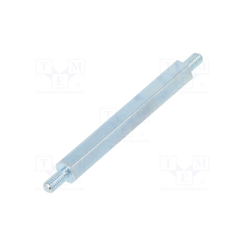 10 pcs x DREMEC - 424X40 - Screwed spacer sleeve, 40mm, Ext.thread: M3, hexagonal, steel