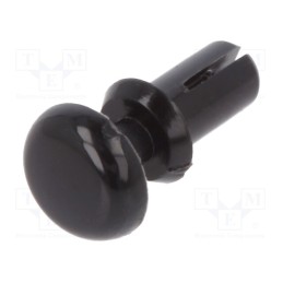 10 pcs x DREMEC - 8G4012.6X3.6B - Rivet, polyamide, L.rivet: 4.8mm, Panel cutout diam: 2.7mm, black