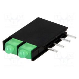 1 pcs x KINGBRIGHT ELECTRONIC - L-4060VH/2GD - LED, in housing, green, 1.8mm, No.of diodes: 2, 20mA, 70°, 2.2÷2.5V