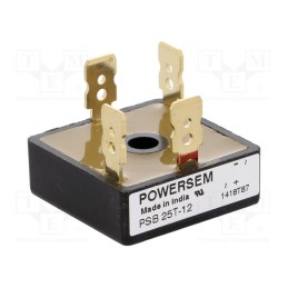 1 pcs x POWERSEM - PSB 25T/12 - Bridge rectifier: single-phase, Urmax: 1.2kV, If: 21A, Ifsm: 360A