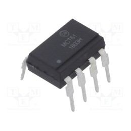 1 pcs x ONSEMI - MCT61 - Optocoupler, THT, Ch: 2, OUT: transistor, Uinsul: 5.3kV, Uce: 85V