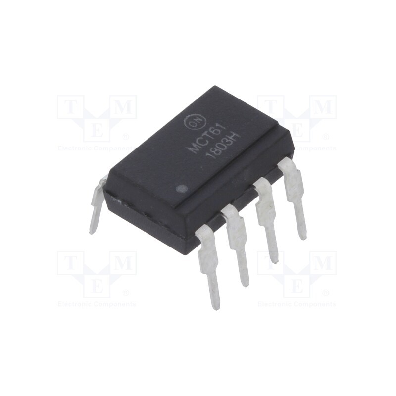1 pcs x ONSEMI - MCT61 - Optocoupler, THT, Ch: 2, OUT: transistor, Uinsul: 5.3kV, Uce: 85V