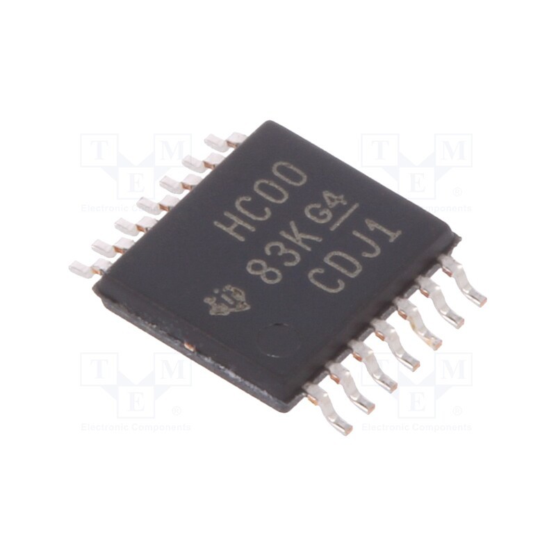 3 pcs x TEXAS INSTRUMENTS - SN74HC00PW - IC: digital, NAND, Ch: 4, IN: 2, SMD, TSSOP14, 2÷6VDC, -40÷85°C,