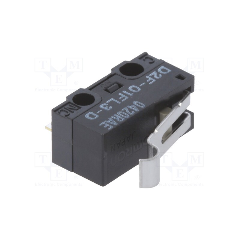 1 pcs x OMRON OCB - D2F-01FL3-D - Microswitch SNAP ACTION, with lever with roller simulation