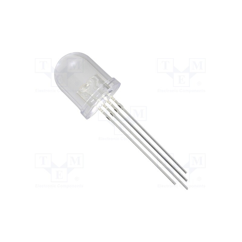1 pcs x NTE Electronics - NTE30159 - LED, 10mm, RGB, 30°, Front: convex, 2÷2.2/2.8÷3.4/2.8÷3.4V
