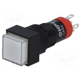 1 pcs x ONPOW - LAS3F-11Z/W - Switch: push-button, Pos: 2, SPDT, 0.5A/250VAC, 1A/24VDC, ON-ON