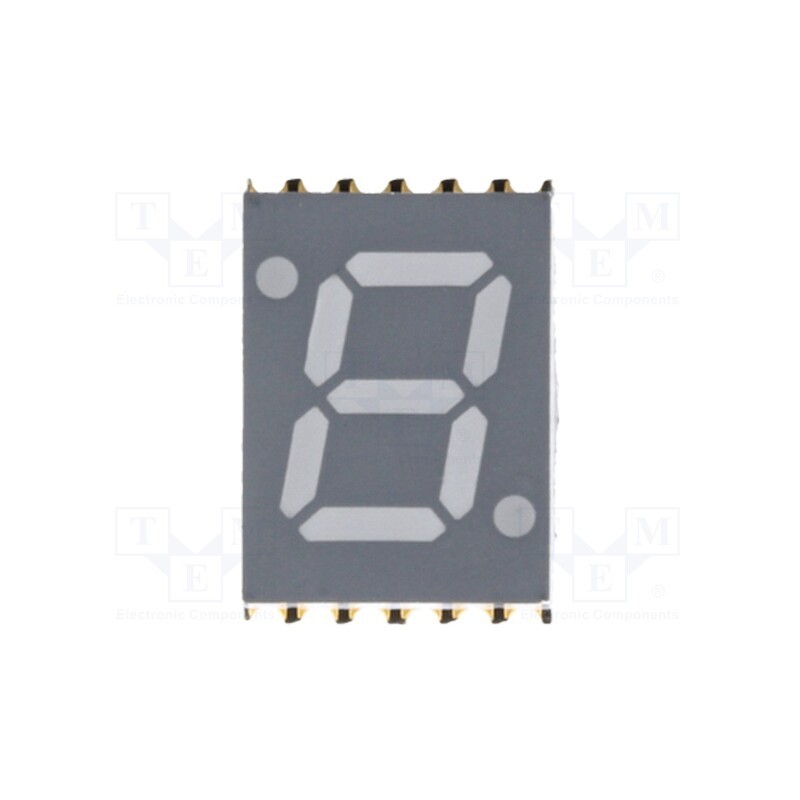 1 pcs x OPTO Plus LED - OPS-S2811YG-GW - Display: LED, 7-segment, 7mm, 0.28', No.char: 1, yellow-green, 7mcd