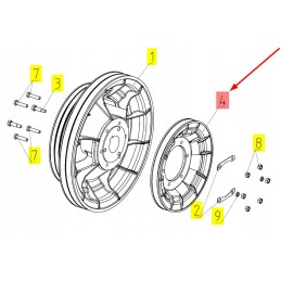 100172985 aluminum straw deflector pulley