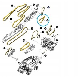 Separator and fan belt 84457079 new holland