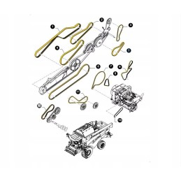 Separator and fan belt 84457079 new holland