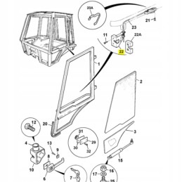 Left door lock jcb 3cx 4cx 123 07383 126 02186 123 06653 123 07383
