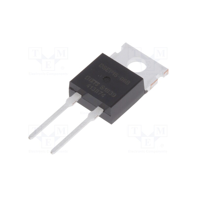 1 pcs x IXYS - DSEP15-06B - Diode: rectifying, THT, 600V, 15A, , Ifsm: 110A, TO220AC, 95W