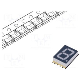 1 pcs x OPTO Plus LED - OPS-S3911LY-GW - Display: LED, 7-segment, 10mm, 0.39', No.char: 1, yellow, 30mcd, SMD