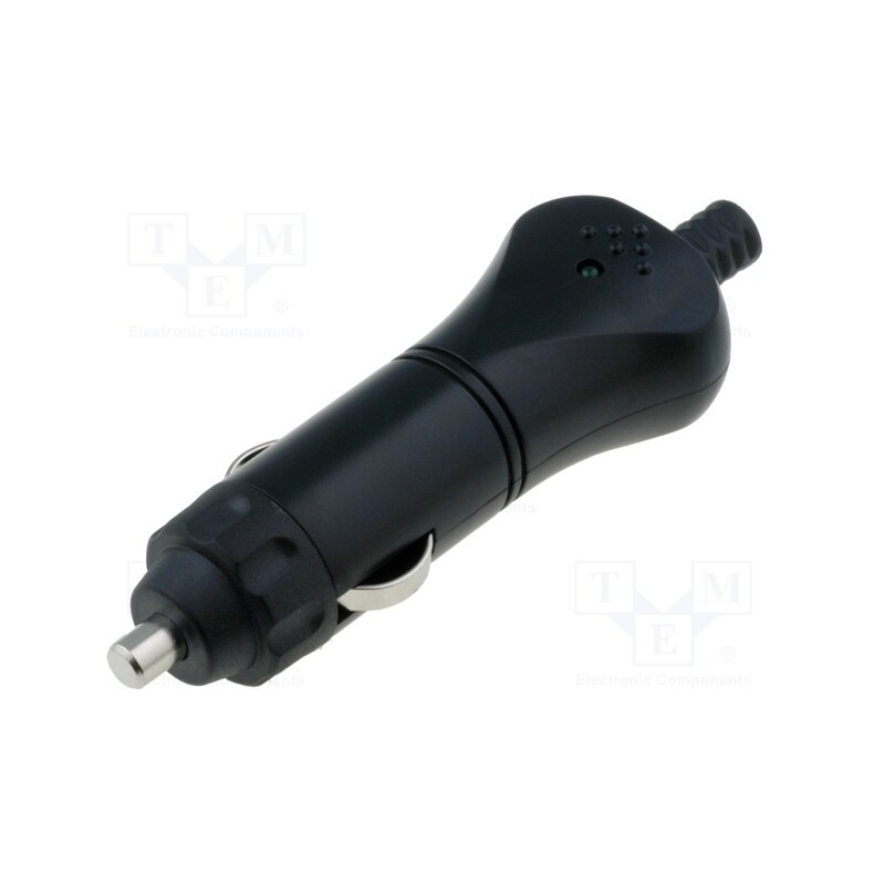 1 pcs x SCI - A13-26B - Cigarette lighter plug, Inom: 8A, Sup.volt: 7÷12VDC, 12V/8A, black