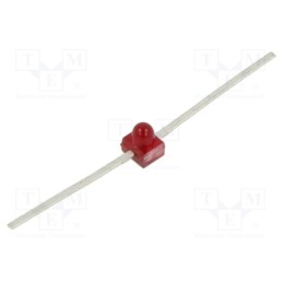 1 pcs x BROADCOM (AVAGO) - HLMP-6000 - LED, red, 1.2mcd, 90°, Front: convex, 1.4÷2V, 2.21x2.08x2.92mm, THT