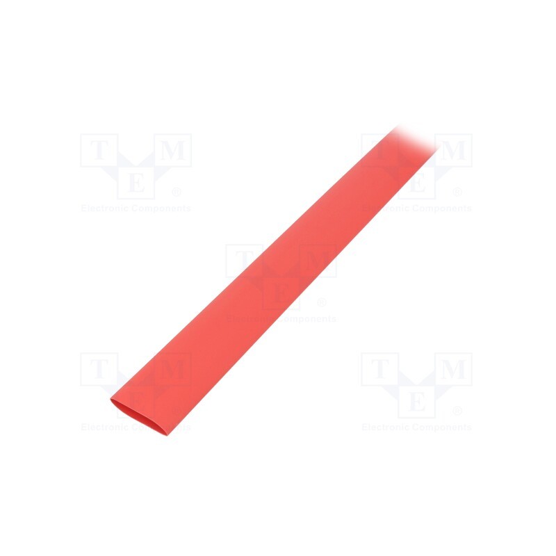 1 m x TASKER - GTM 1680 R - Heat shrink sleeve, glueless, 2: 1, 16mm, L: 1m, red, polyolefine