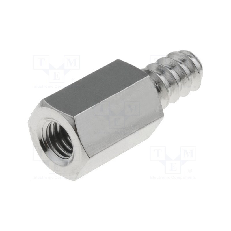 10 pcs x DREMEC - 216ST4.2X10 - Screwed spacer sleeve, 10mm, Int.thread: M4, Ext.thread: ST4,2