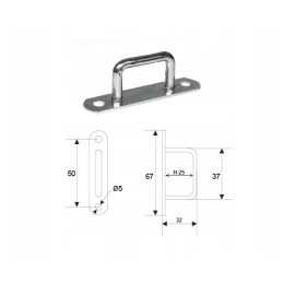 Hook, grip, guide, handle, h 25, 10 pcs