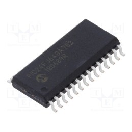 1 pcs x MICROCHIP TECHNOLOGY - PIC24FJ64GA702-I/SO - IC: PIC microcontroller, 64kB, I2C x2,I2S x3,SPI x3,UART x2