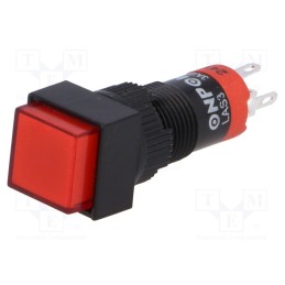 1 pcs x ONPOW - LAS3F-11/24/R - Switch: push-button, Pos: 2, SPDT, 0.5A/250VAC, 1A/24VDC, ON-(ON)