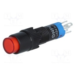 1 pcs x ONPOW - LAS4Y-11/24/R - Switch: push-button, Pos: 2, SPDT, 0.5A/250VAC, 1A/24VDC, ON-(ON)