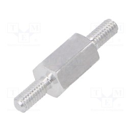 10 pcs x DREMEC - 432X08 - Screwed spacer sleeve, 8mm, Ext.thread: M2,5, hexagonal