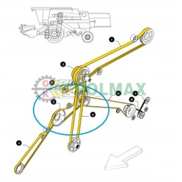 Header drive belt 3hb new holland case 84817632
