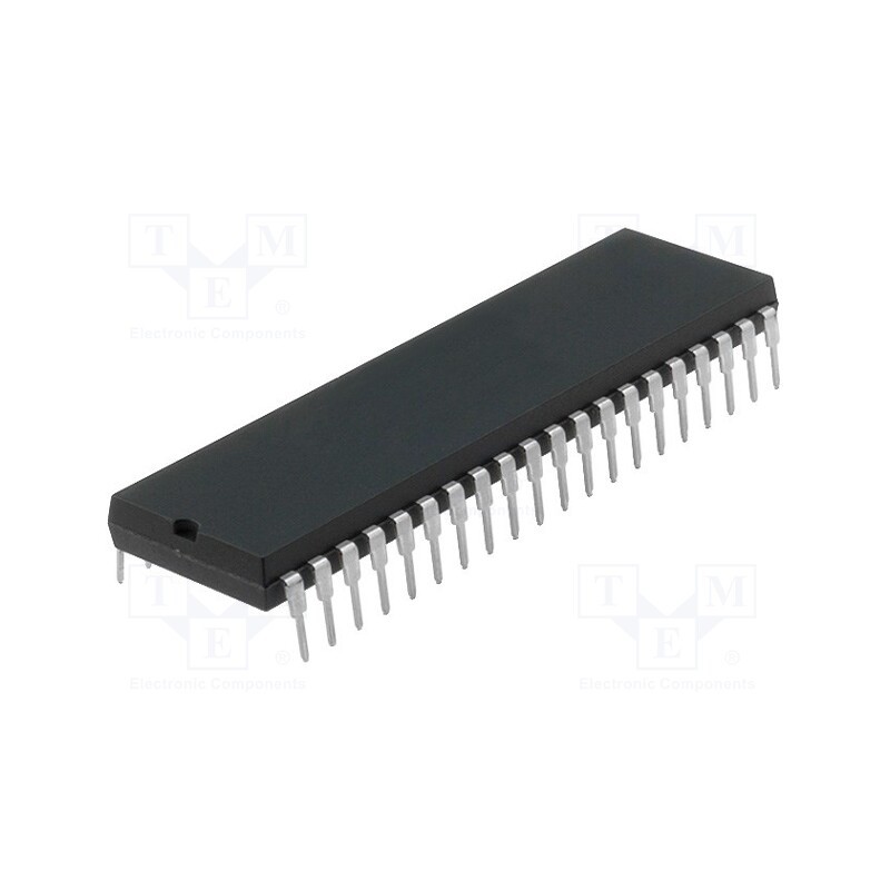 1 pcs x MICROCHIP TECHNOLOGY - PIC18F4525-I/P - IC: PIC microcontroller, 48kB, 40MHz, A/E/USART,MSSP (SPI / I2C)