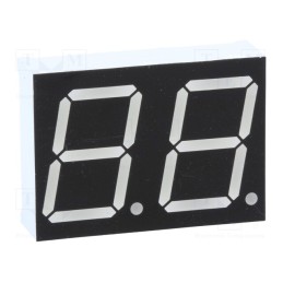 1 pcs x WENRUN - LDD080BUE-101A-01 - Display: LED, 7-segment, 20.32mm, 0.8', No.char: 2, red, 11.6mcd