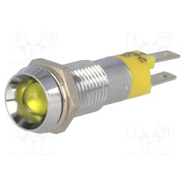 1 pcs x SIGNAL-CONSTRUCT - SWBU08114 - Indicator: LED, recessed, yellow, 24÷28VDC, 24÷28VAC, Ø8.2mm, IP67