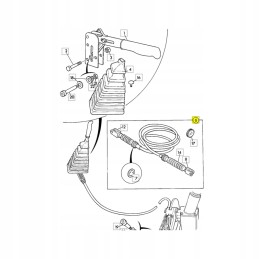 Handbrake cable for JCB 910 47800 backhoe loader