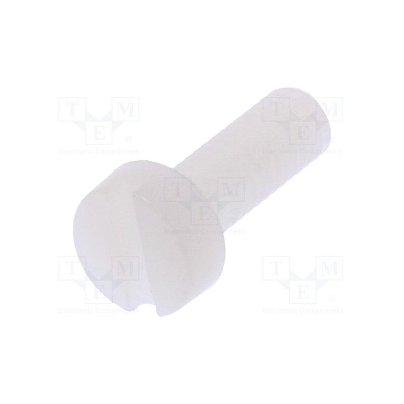 10 pcs x DREMEC - 8G201M4X12 - Screw, M4x12, 0.7, Head: cheese head, slotted, 1,3mm, polyamide