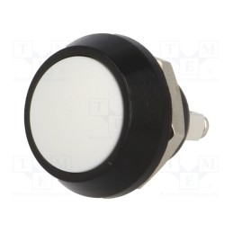 1 pcs x ONPOW - GQ12B-10/W/A - Switch: vandal resistant, Pos: 2, SPST-NO, 2A/36VDC, IP65, OFF-(ON)