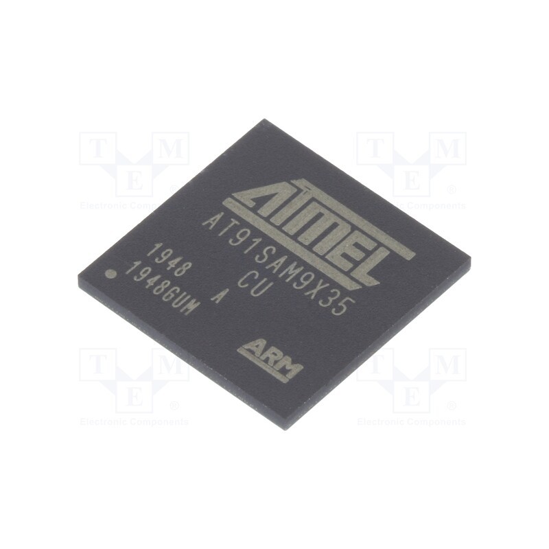 1 pcs x MICROCHIP TECHNOLOGY - AT91SAM9X35-CU - IC: ARM microprocessor, ARM926, 0.9÷1.1VDC, SMD, LFBGA217, PWM: 4