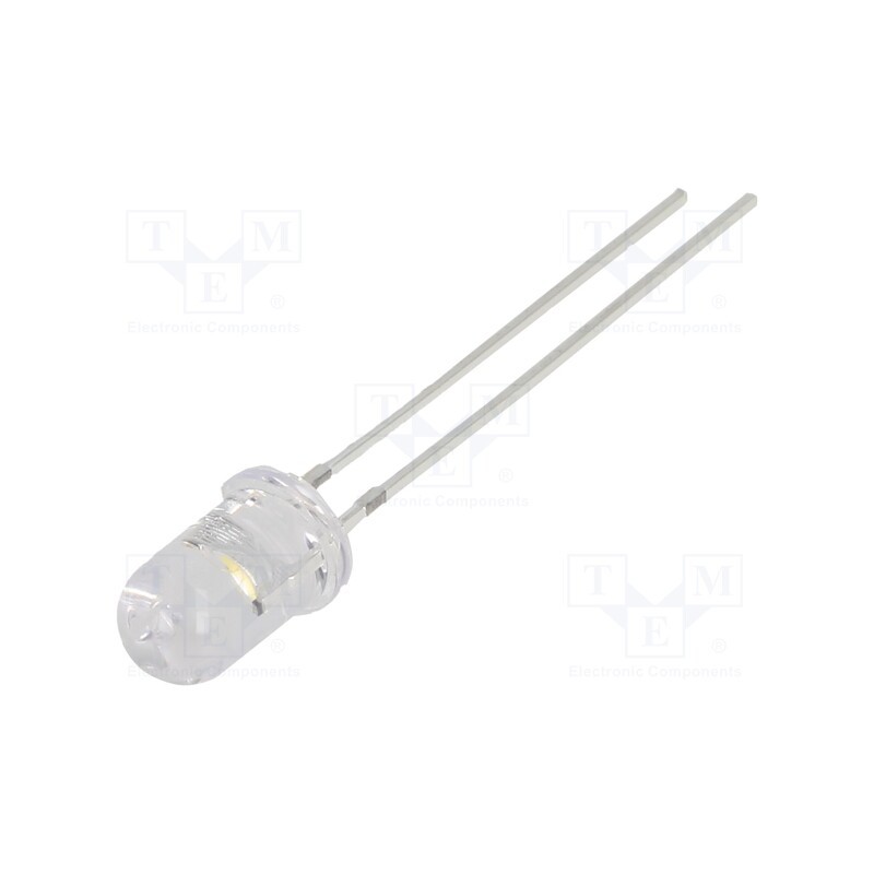 1 pcs x OPTOSUPPLY - OSM57L5A31A-12V - LED, 5mm, white warm, 12000mcd, 30°, Front: convex, 12V, -30÷85°C