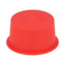 10 pcs x SUNDPLAST - 13600 -AS - Plugs, Body: red, Out.diam: 42.4mm, H: 20mm, Mat: LDPE, push-in, round