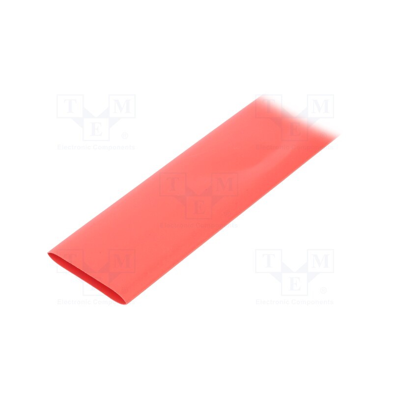 1 m x TASKER - GTM 2512 R - Heat shrink sleeve, glueless, 2: 1, 25.4mm, L: 1m, red, polyolefine