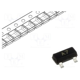 20 pcs x SMC DIODE SOLUTIONS - BAV99TR - Diode: switching, SMD, 70V, 0.2A, 6ns, SOT23, Ufmax: 1.25V, Ifsm: 2A