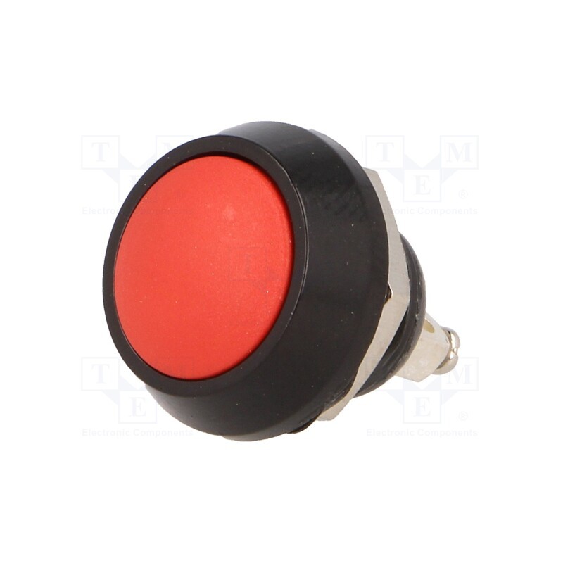 1 pcs x ONPOW - GQ12B-10/R/A - Switch: vandal resistant, Pos: 2, SPST-NO, 2A/36VDC, IP65, OFF-(ON)
