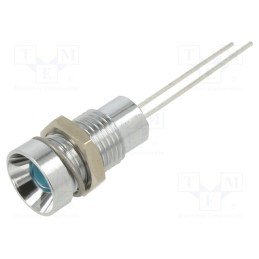 1 pcs x CML INNOVATIVE TECHNOLOGIES - 19050007 - Indicator: LED, recessed, blue, 4.5VDC, Ø8mm, 2pin, metal