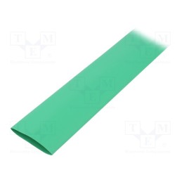 1 m x TASKER - GTM 32016 G - Heat shrink sleeve, glueless, 2: 1, 32mm, L: 1m, green, polyolefine